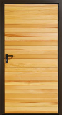 Garador Horizontal Cedar Timber Panel Garage Side Door