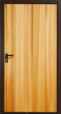 Garador Vertical Cedar Timber Panel Garage Side Door